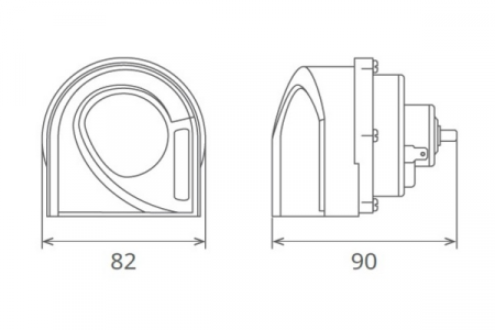 Claxon Electromagnetic 12V 6A Ton Inalt [2]