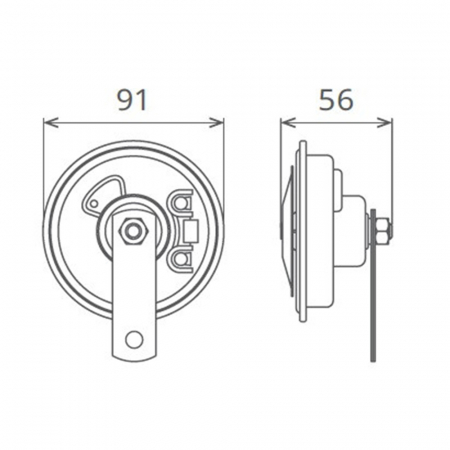 Claxon Electromagnetic, Tip Disc, 24V 3A Ton Inalt [1]