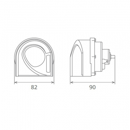 ELECTRICE AUTO - CLAXON ELECTROMAGNETIC, TIP MELC, 24V 3A TON JOS, DESIGN LIGHT