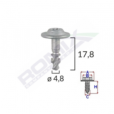 Clips Capac Motor Pentru Bmw/Audi 4.8X14.8Mm - Negru Set 10 Buc [1]