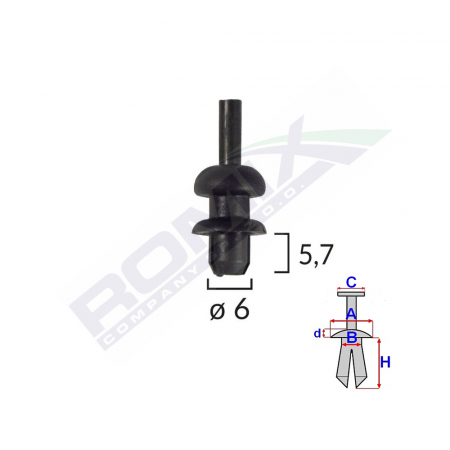 Clips Fixare Agatator Citroen Fiat Peugeot Seat Skoda - Negru Set 10 Buc [1]