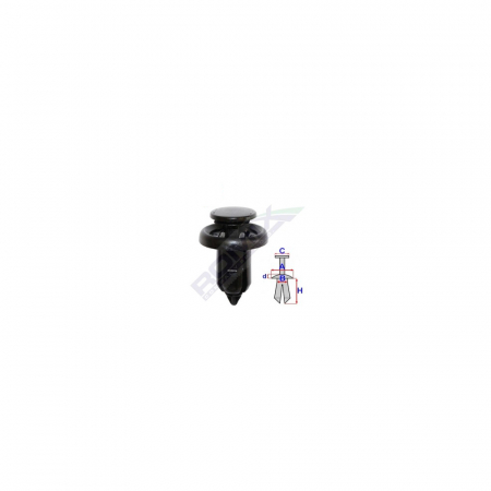 CONSUMABILE SERVICE - CLIPS FIXARE ELEMENTE EXTERIOARE PENTRU HONDA 10X16.2MM NEGRU SET 5 BUC