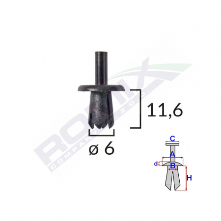 Clips Fixare Pentru Alfa Romeo/Fiat Mercedes Opel - Negru Set 25 Buc [1]