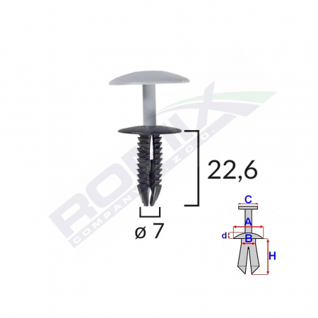 Clips Fixare Pentru Ford - Negru Set 10 Buc [1]