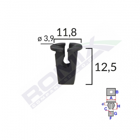 ACCESORII - CLIPS FIXARE PENTRU GRUP VAG - NEGRU SET 10 BUC