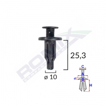 Clips Fixare Pentru Honda/Hyundai/Lexus/Toyota/Kia - Fixare Masca Fata - Negru Set 10 Buc [1]