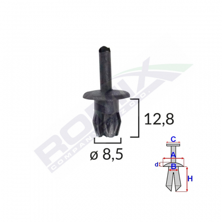 Clips Fixare Pentru Peugeot/Vw - Negru Set 10 Buc [1]