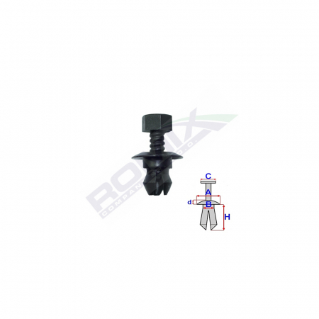 CONSUMABILE SERVICE - Clips Fixare Pentru Vw, Audi 8.5X10.6Mm Negru - Set 10 Buc