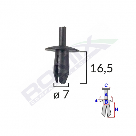 CLIPS FIXARE PENTRU VW MERCEDES - NEGRU SET 10 BUC [1]