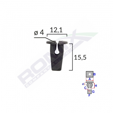CONSUMABILE SERVICE - Clips Fixare Pentru Vw Skoda - Negru Set 10 Buc