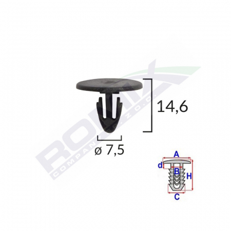 Clips Fixare Protectie Motor Pentru Dacia Renault - Negru Set 10 Buc [1]