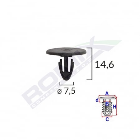ACCESORII - Clips Fixare Protectie Motor Pentru Dacia Renault - Negru Set 10 Buc