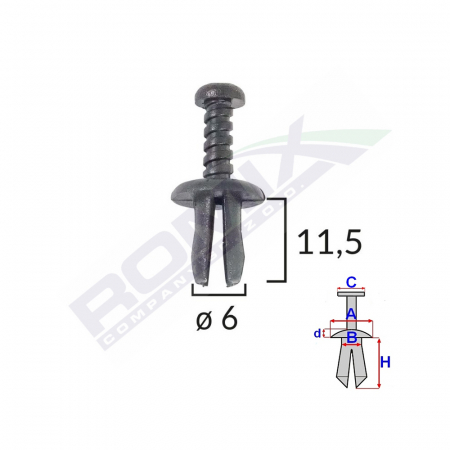 CLIPS FIXARE RENAULT/SEAT - NEGRU SET 25 BUC [1]