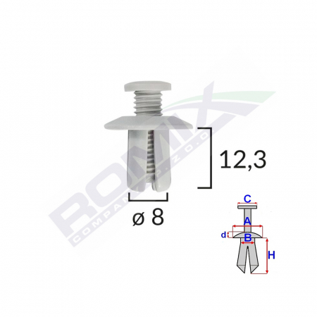 ACCESORII - Clips Fixare Universal - Alb Set 10 Buc