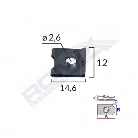 ACCESORII - Clips Fixare Universal - Negru Set 25 Buc