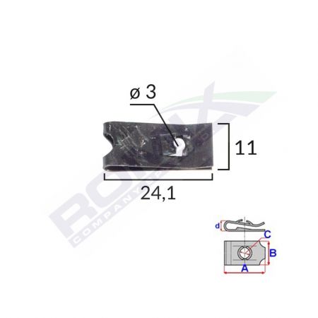 ACCESORII - Clips Fixare Universal - Negru Set 25 Buc