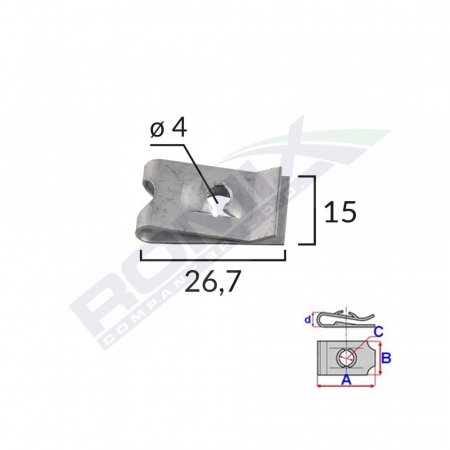 ACCESORII - Clips Metalic Fixare Universal Set 10 Buc