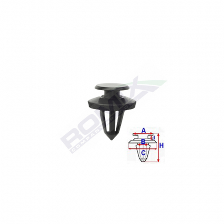 Clips Tapiterie Pentru Alfa, Citroen, Fiat, Peugeot 8X21.4Mm Negru - Set 10 Buc [1]