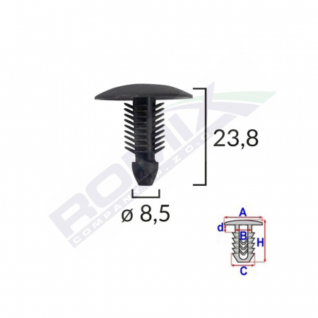 Clips Tapiterie Pentru Citroen/Fiat/Peugeot - Negru Set 10 Buc [1]