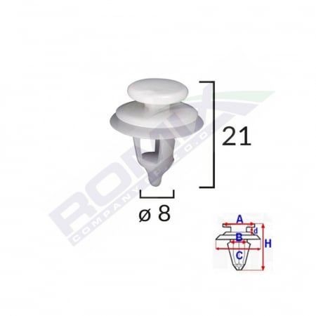 Clips Tapiterie Pentru Citroen/Peugeot - Alb Set 10 Buc [1]