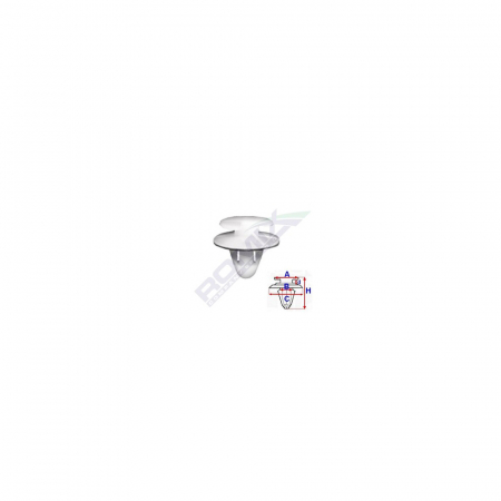 Clips Tapiterie Pentru Citroen/Peugeot - Alb Set 10 Buc [1]