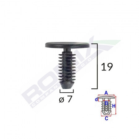 Clips Tapiterie Pentru Citroen/Peugeot - Negru Set 10 Buc [1]