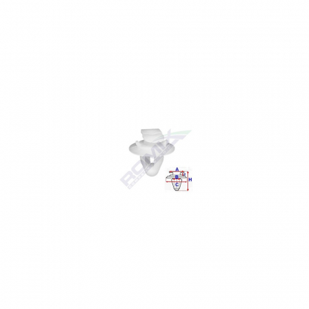 Clips Tapiterie Pentru Fiat - Alb Set 25 Buc [1]