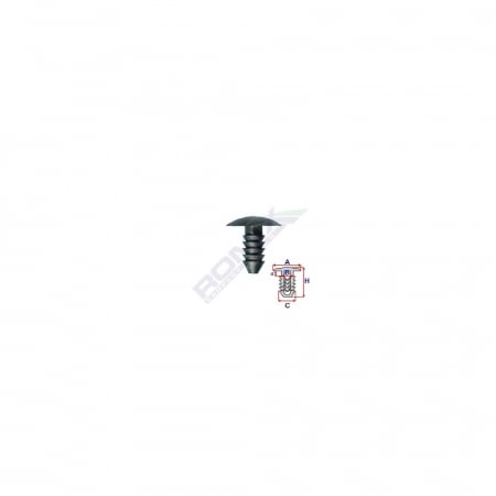 ACCESORII - Clips Tapiterie Pentru Fiat/Grup Vag 7X17.9Mm - Gri Set 10 Buc