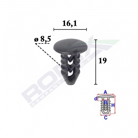 CLIPS TAPITERIE PENTRU FIAT SET 25 BUC [1]