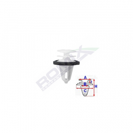 ACCESORII - Clips Tapiterie Pentru Ford 9.6X21.9Mm Alb - Set 10 Buc
