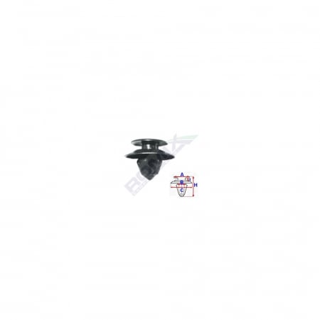 ACCESORII - Clips Tapiterie Pentru Mercedes 8.1X13.2Mm - Negru Set 10 Buc