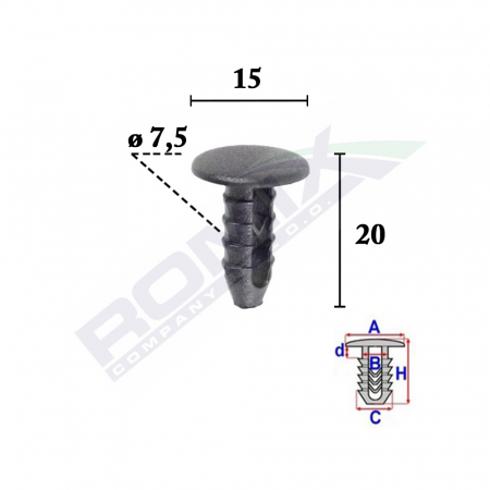 CLIPS TAPITERIE PENTRU PENTRU FIAT/LANCIA/ALFA ROMEO SET 25 BUC [1]