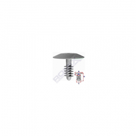 ACCESORII - Clips Tapiterie Pentru Universal 10.6X12Mm - Gri Set 10 Buc