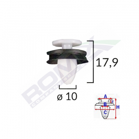 Clips Tapiterie Peugeot 407/408 Set 10 Buc [1]