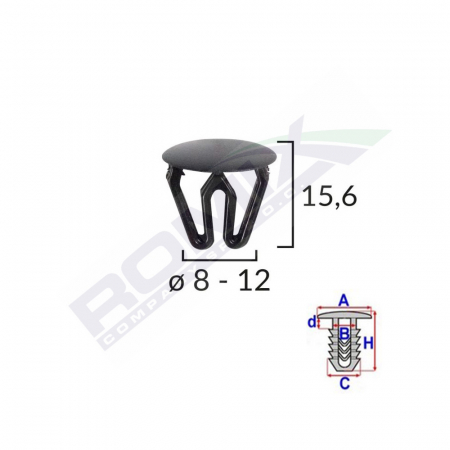 ACCESORII - Clips Universal Negru Set 25 Buc