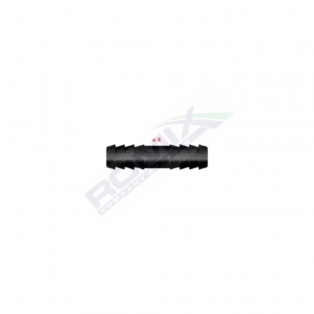 ACCESORII - Conector Liniar Furtun Conducte Universal 8Mm - Negru Set 5 Buc