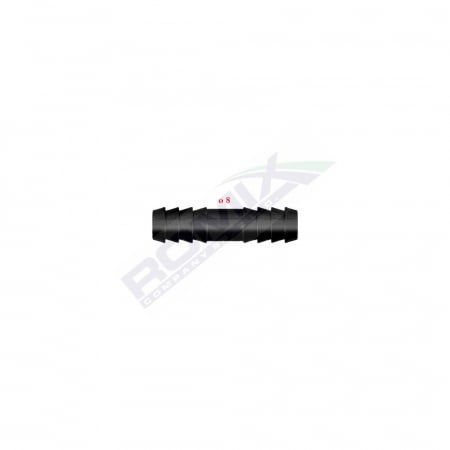 Conector Liniar Furtun Conducte Universal 8Mm - Negru Set 5 Buc [1]