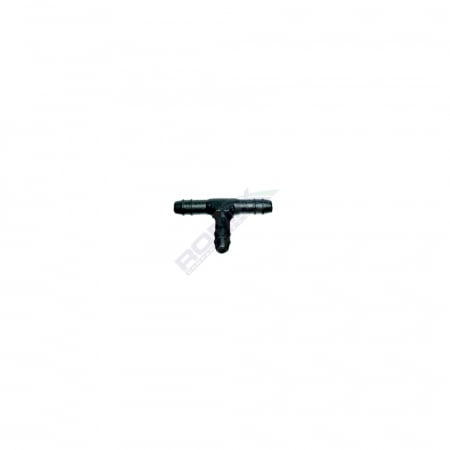 ACCESORII - Conector Teu Furtun Conducte 4.9Mm - Negru Set 10 Buc