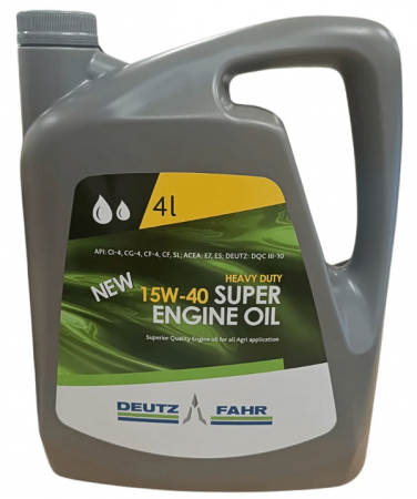 Ulei pentru agricultura - Ulei motor Deutz Fahr Super Engine Oil 15W40 - 4 Litri