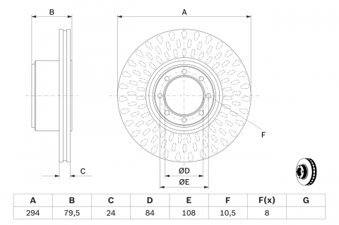 Disc frana BOSCH 0986479640 [2]