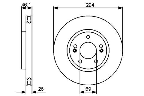 Piese auto - Disc frana BOSCH 0986479434