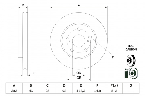 Disc frana BOSCH 0986479F92 [3]