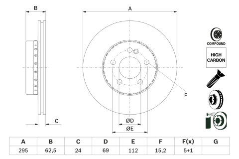 Piese auto - Disc frana BOSCH 0986479H45