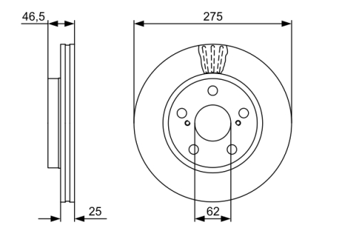 Disc frana BOSCH 0986479428 [4]