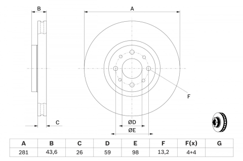 Discuri frana - Disc frana BOSCH 0986478855