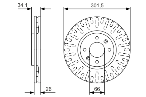 Disc frana BOSCH 0986479D36 [3]