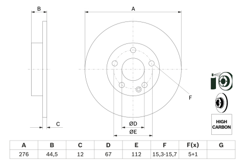 Discuri frana - Disc frana BOSCH 0986479185