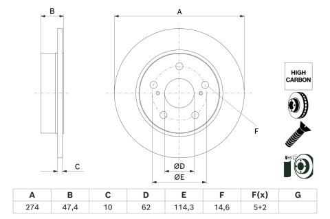 Disc frana BOSCH 0986479H73 [3]