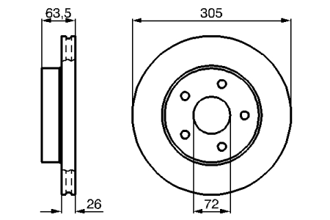 Piese auto - Disc frana BOSCH 0986478772