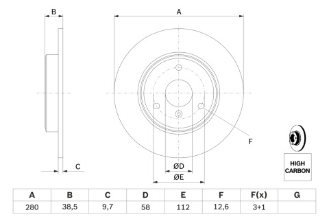 Disc frana BOSCH 0986479305 [1]